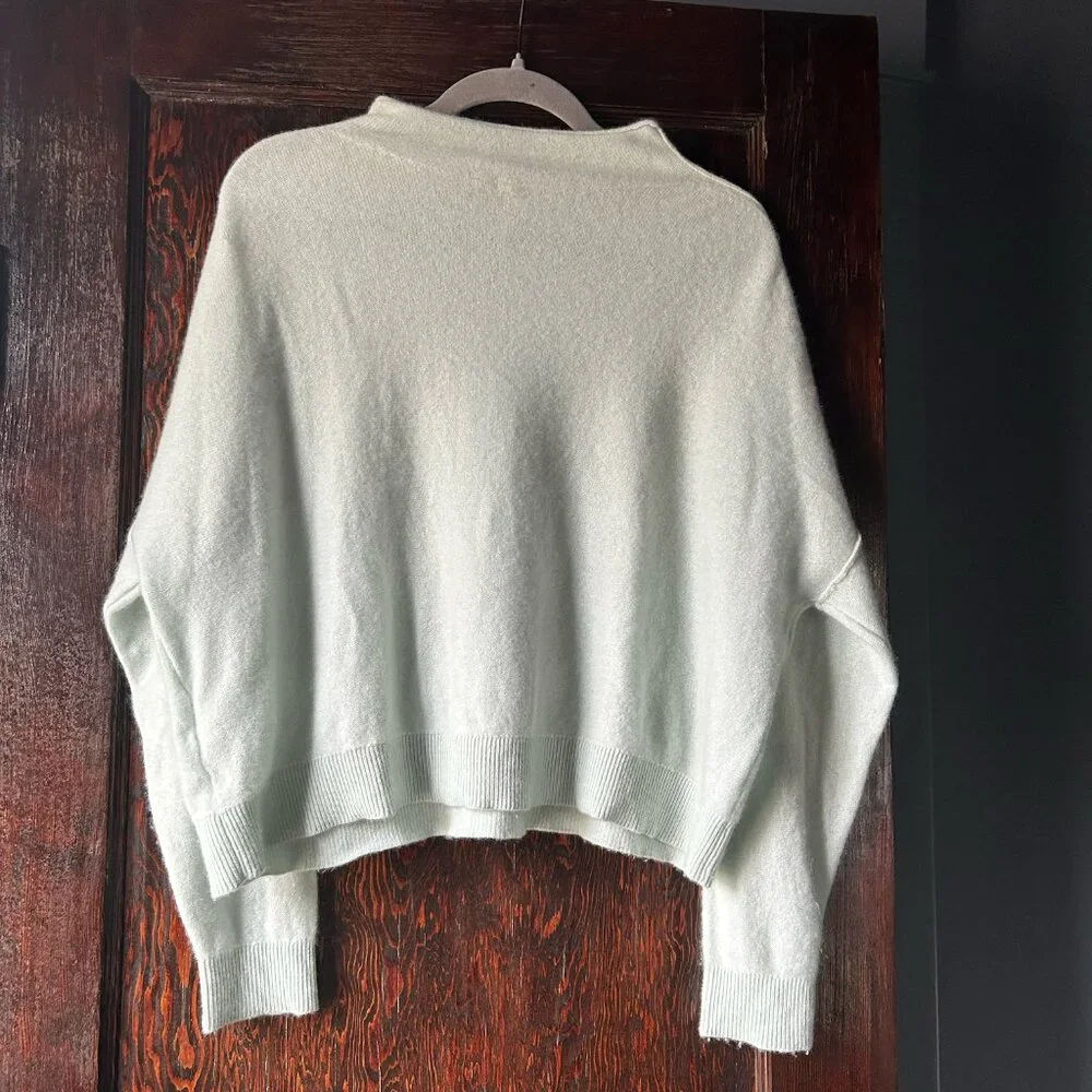 Pilcro Alani 100% Cashmere Funnel Neck Sweater Spring Green SM (Storied Series) - Picture 4 of 7